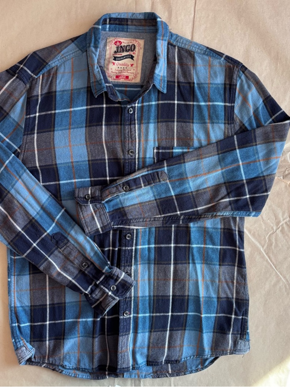 JNCO Flannel Shirt 100% Cotton Size L in GUC
